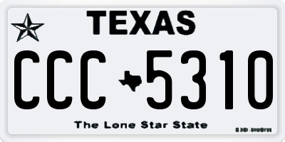 TX license plate CCC5310