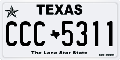 TX license plate CCC5311