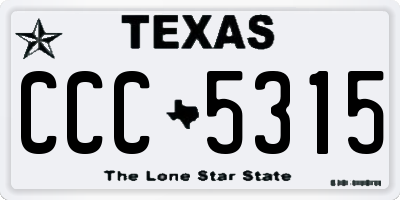 TX license plate CCC5315