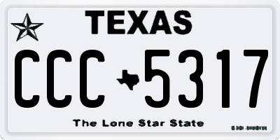 TX license plate CCC5317