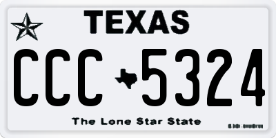 TX license plate CCC5324