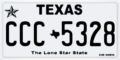 TX license plate CCC5328