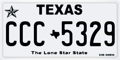 TX license plate CCC5329