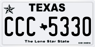 TX license plate CCC5330