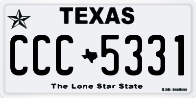 TX license plate CCC5331