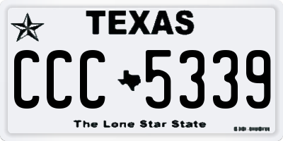 TX license plate CCC5339