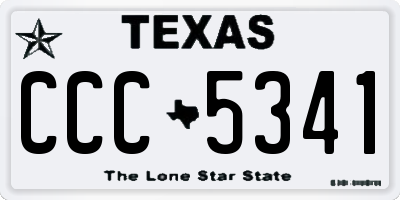 TX license plate CCC5341
