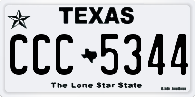 TX license plate CCC5344