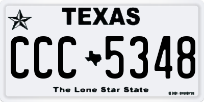 TX license plate CCC5348