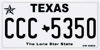 TX license plate CCC5350