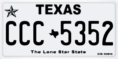 TX license plate CCC5352