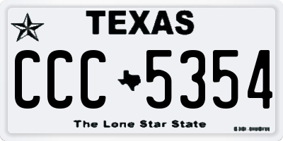 TX license plate CCC5354