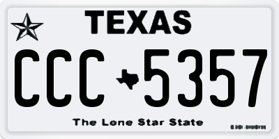TX license plate CCC5357