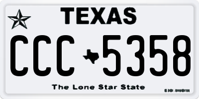 TX license plate CCC5358