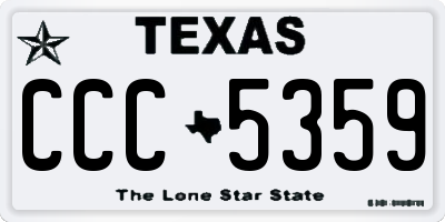 TX license plate CCC5359