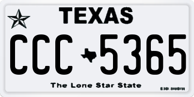 TX license plate CCC5365