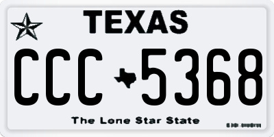 TX license plate CCC5368