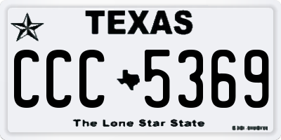 TX license plate CCC5369