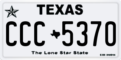 TX license plate CCC5370