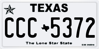 TX license plate CCC5372