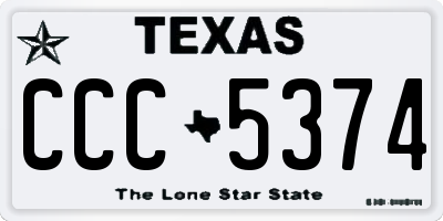 TX license plate CCC5374