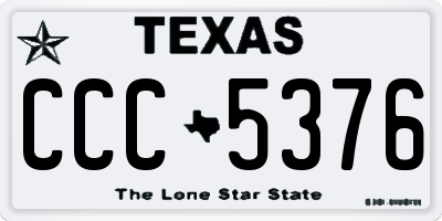 TX license plate CCC5376
