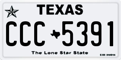TX license plate CCC5391