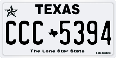 TX license plate CCC5394