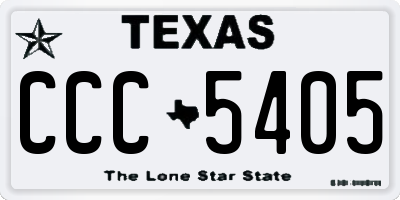 TX license plate CCC5405