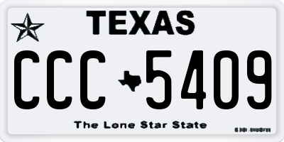 TX license plate CCC5409