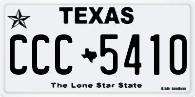 TX license plate CCC5410