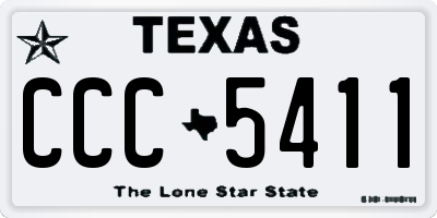 TX license plate CCC5411