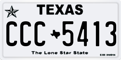 TX license plate CCC5413