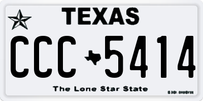 TX license plate CCC5414