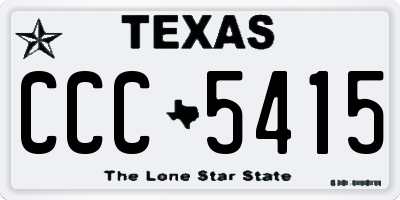 TX license plate CCC5415