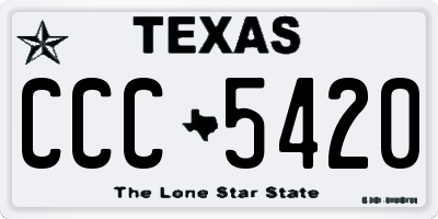TX license plate CCC5420