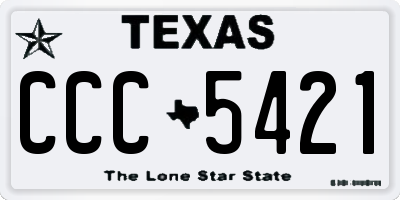 TX license plate CCC5421