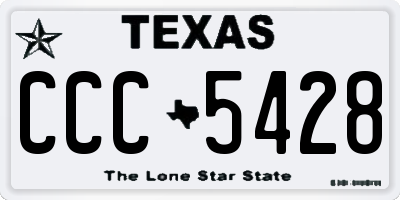 TX license plate CCC5428