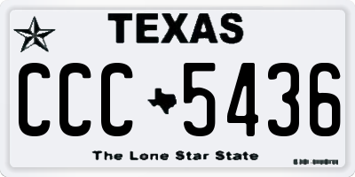 TX license plate CCC5436