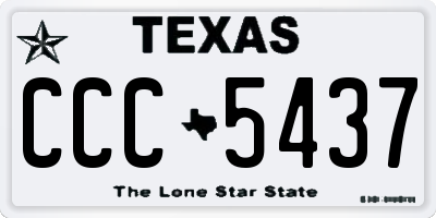 TX license plate CCC5437