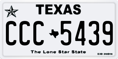 TX license plate CCC5439