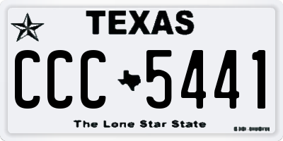 TX license plate CCC5441