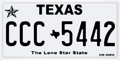 TX license plate CCC5442