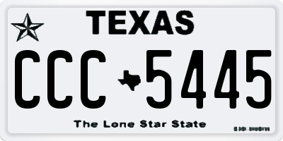 TX license plate CCC5445