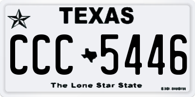 TX license plate CCC5446