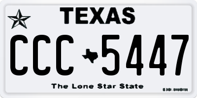 TX license plate CCC5447