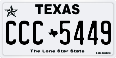 TX license plate CCC5449
