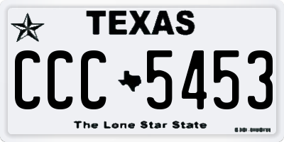 TX license plate CCC5453