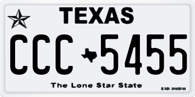 TX license plate CCC5455