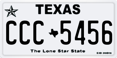 TX license plate CCC5456